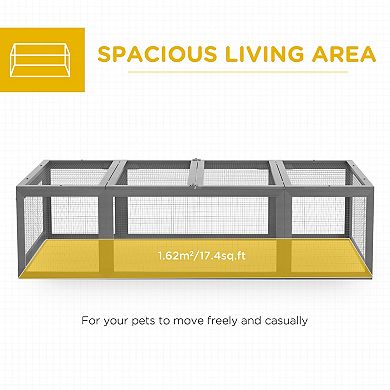 IFMALL Outdoor Small Animal Hutch with Lockable Doors and Spacious Habitat Enclosure