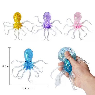 4 Pack Octopus Squishy Toys Slow Rise Squishies Fidget Toys