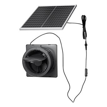 VEVOR Solar Powered Fan, 25W Solar Panel with 220 CFM Airflow, Adjustable Panel Angle