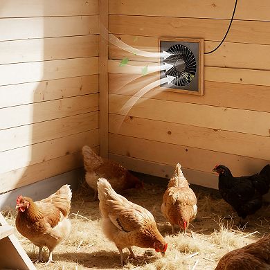 VEVOR Solar Powered Fan, 25W Solar Panel with 220 CFM Airflow, Adjustable Panel Angle