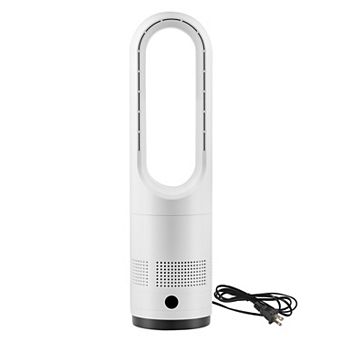 VEVOR Bladeless Tower Fan, 80° Oscillating Standing Fan, 8 Speeds & 9-Hour Timer