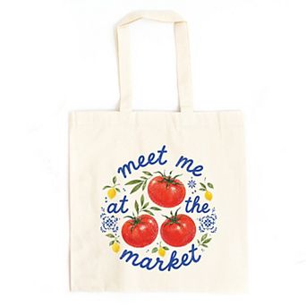 Meet Me at the Market Tomatoes - Canvas Tote