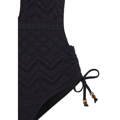 Lascana Women's Plunge Crochet One Piece