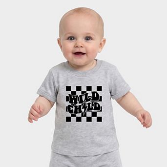 Wild Child Lightning Bolt - Infant Jogger Pant Crew Set