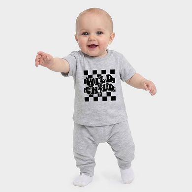 Wild Child Lightning Bolt - Infant Jogger Pant Crew Set