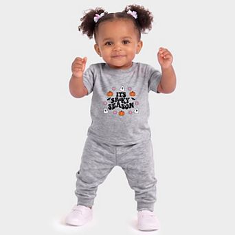 It's Spooky Season Ghost - Infant Jogger Pant Crew Set