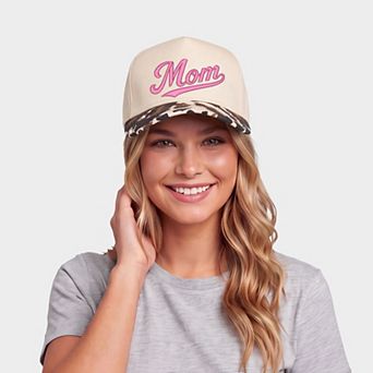 Embroidered Mom Retro - Women's Canvas Trucker Hat