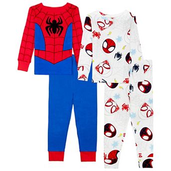 Toddler Boy Marvel Spidey and His Amazing Friends Go Webs Spidey 4 pc Pajama Tops & Pajama Bottoms Set