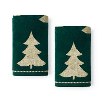 Caro Home Christmastime Forest Hand Towel 2-Pack