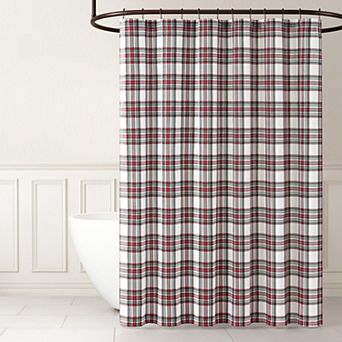 Caro Home Kenny Holiday Plaid Shower Curtain