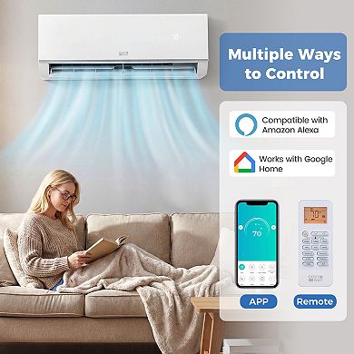 Costway 24000 BTU 20 SEER2 208/230V Wifi Enabled Mini Split Air Conditioner & Heater