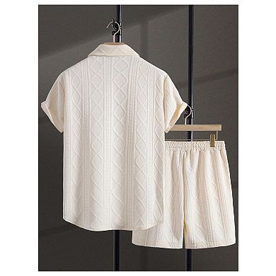 Men's 2 Pcs Linen Vacation Cruise Casual Shorts Set