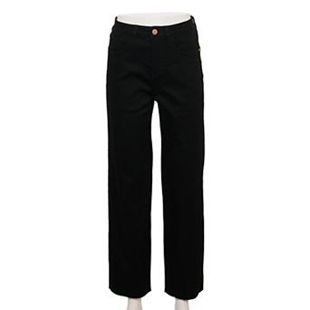 Women's LC Lauren Conrad Super High Rise True Straight Raw Hem Jeans