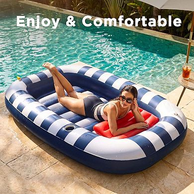 Inflatable Tanning Pool Float Lounger Pillow