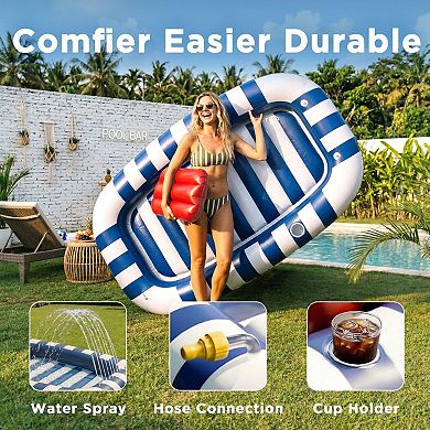 Inflatable Tanning Pool Float Lounger Pillow