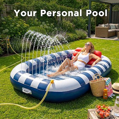 Inflatable Tanning Pool Float Lounger Pillow