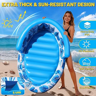 Inflatable Tanning Pool Lounger Float Sunbathing Bed