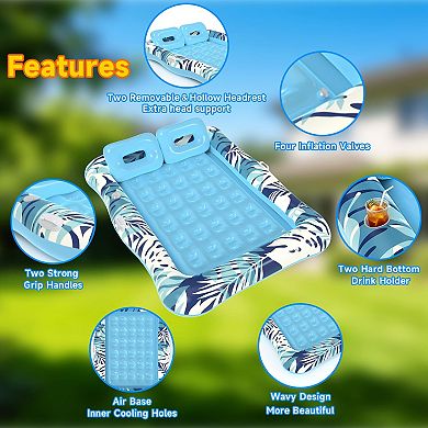 Inflatable Tanning Lounger Float Water Raft