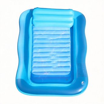 Inflatable Tanning Pool Lounger Bed Float Pillow Cup Holders