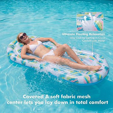 3 Pack Pool Floats Lounger Inflatable Hammock Water Rafts Swimming