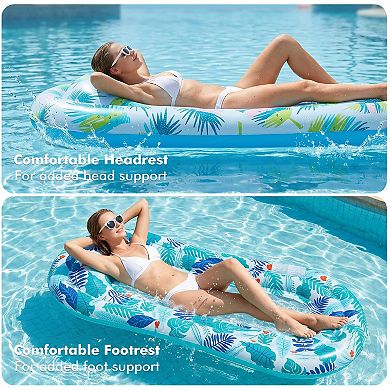 3 Pack Pool Floats Lounger Inflatable Hammock Water Rafts Swimming