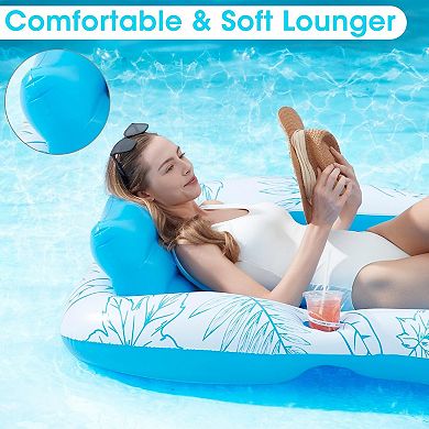 Inflatable Pool Lounger Float Raft Sunbathing Mattress