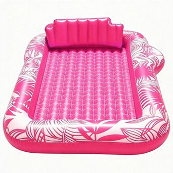Inflatable Tanning Pool Lounger With Sprinkler