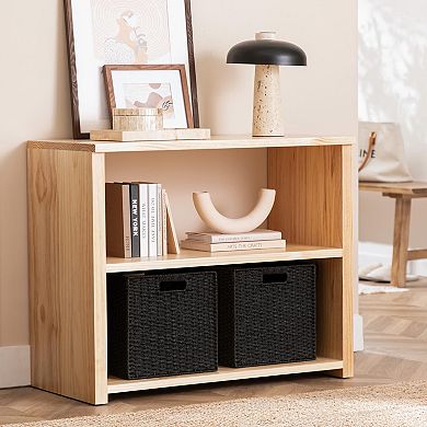 Woven Paper Rope Storage Baskets Foldable Handles Sturdy Organizer Bins