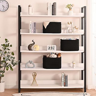 Woven Cotton Rope Storage Baskets Multi Functional Home Organization Handles