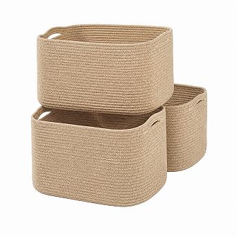 Woven Rope Storage Baskets Multi Functional Organizer For Home Organization