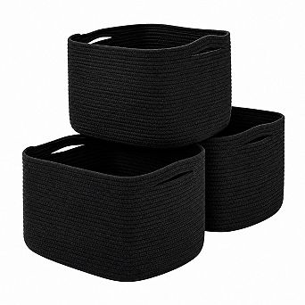 Woven Rope Storage Baskets Multi Functional Organizer For Home Organization