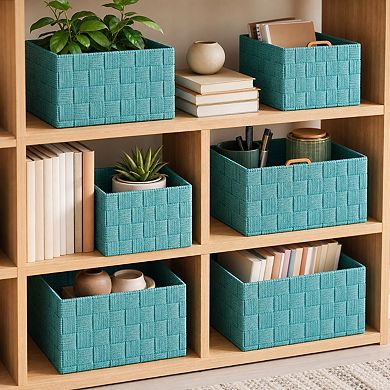 Hand Woven Polypropylene Storage Baskets Multi Use Organizers For Closet Home