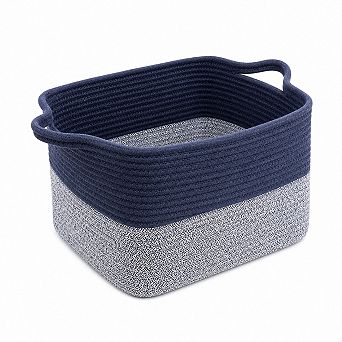Cotton Rope Woven Storage Basket With Sturdy Handles Multifunctional Organizer For Home Decor Gift