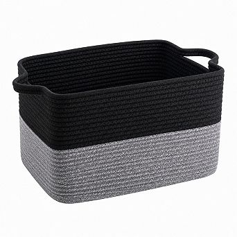 Cotton Rope Woven Storage Basket With Sturdy Handles Multifunctional Organizer For Home Decor Gift