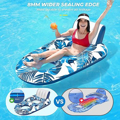 Pool Float Lounger Inflatable Recliner Raft