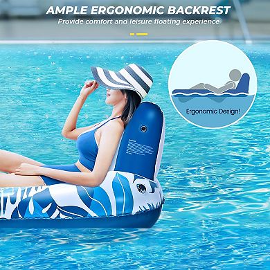 Pool Float Lounger Inflatable Recliner Raft
