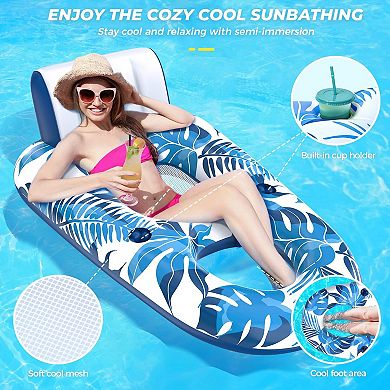 Pool Float Lounger Inflatable Recliner Raft