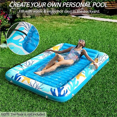 Inflatable Tanning Pool Lounger Float Sun Tub Raft Mat Ball Pit