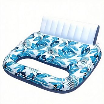 Pool Float Inflatable Lounger Recliner Raft Cup Holder