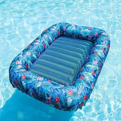 Oversized Pool Float Lounge Fabric-covered Inflatable Contour Lounger