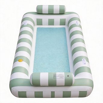 Inflatable Tanning Pool Float Mesh Bottom 2-Person