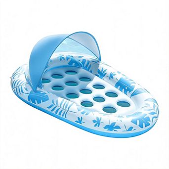 Inflatable Pool Float Lounger Cup Holder 3-in-1 Raft