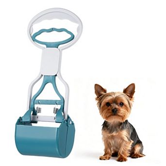 Long Handle No-Touch Dog Poop Scooper, Unbreakable Spring Pick-Up Tool for Waste Removal
