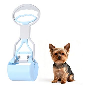 Long Handle No-Touch Dog Poop Scooper, Unbreakable Spring Pick-Up Tool for Waste Removal