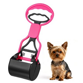 Long Handle No-Touch Dog Poop Scooper, Unbreakable Spring Pick-Up Tool for Waste Removal