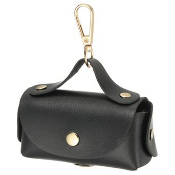 Dog Poop Bag Holder, Leather Pet Waste Bag Dispenser for Leashes, Easy Cleanup Pouch