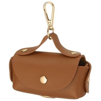 Dog Poop Bag Holder, Leather Pet Waste Bag Dispenser for Leashes, Easy Cleanup Pouch