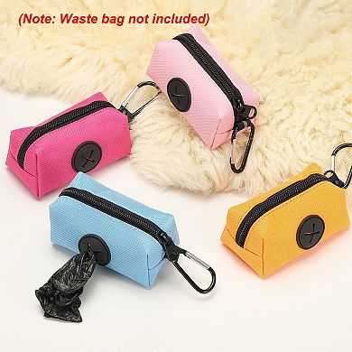 Dog Waste Bag Holder for Leash with Zipper, Portable Dispenser