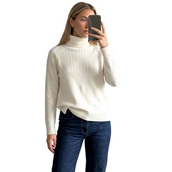 Women's Blend Cable Knit Sweater Turtleneck Pullover Jumper Tops