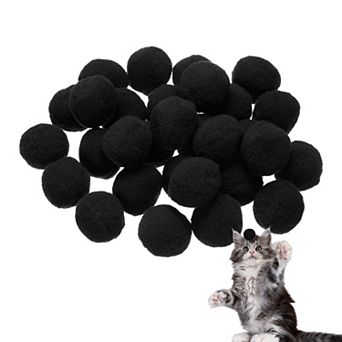 30 pc Cat Toy Pom Ball, Interactive Cat Ball Toys Fuzzy Pompoms for Kittens Pet Training Play Indoor